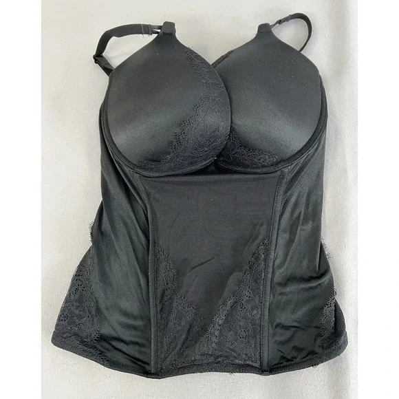 Victoria's Secret Women's Black Lace Push Up Corset Top Bra  34D Sexy - Picture 6 of 11